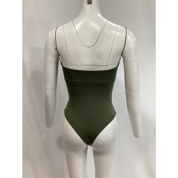 Enza Costa 'Luxe' Green Knit Essential Tank Bodysuit Size XS - Picture 3 of 4